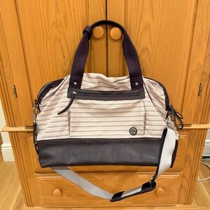 Lululemon striped duffle bag